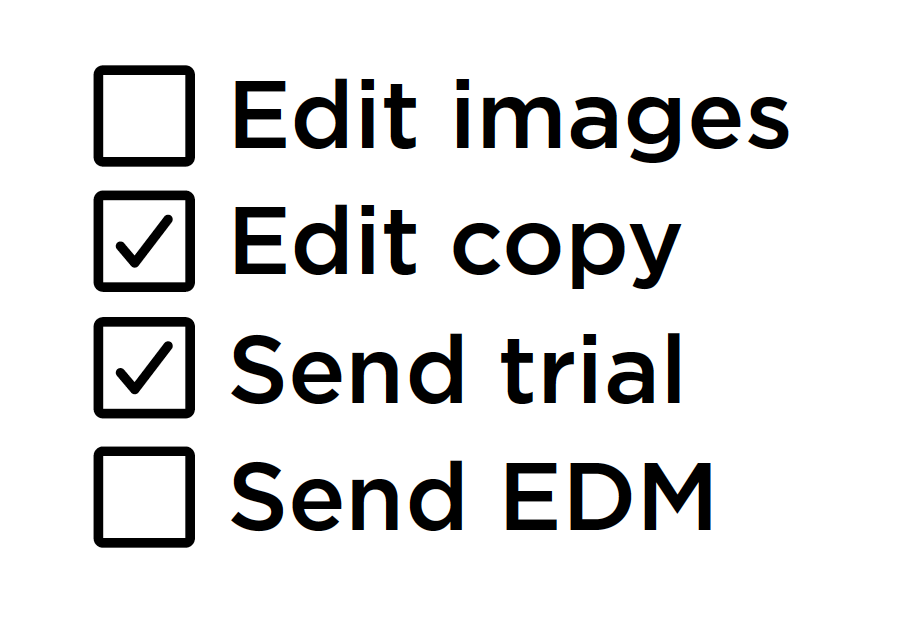 Illustrative user checklist